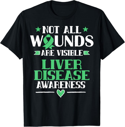 Hepatic Disease Gift Cirrhosis Awareness T-Shirt - T-Shirt | Black