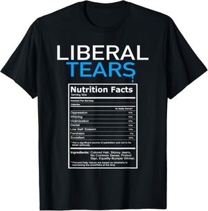 Liberal Tears Anti Liberal Pro Trump Republican Gift T-Shirt - T-Shirt | Black