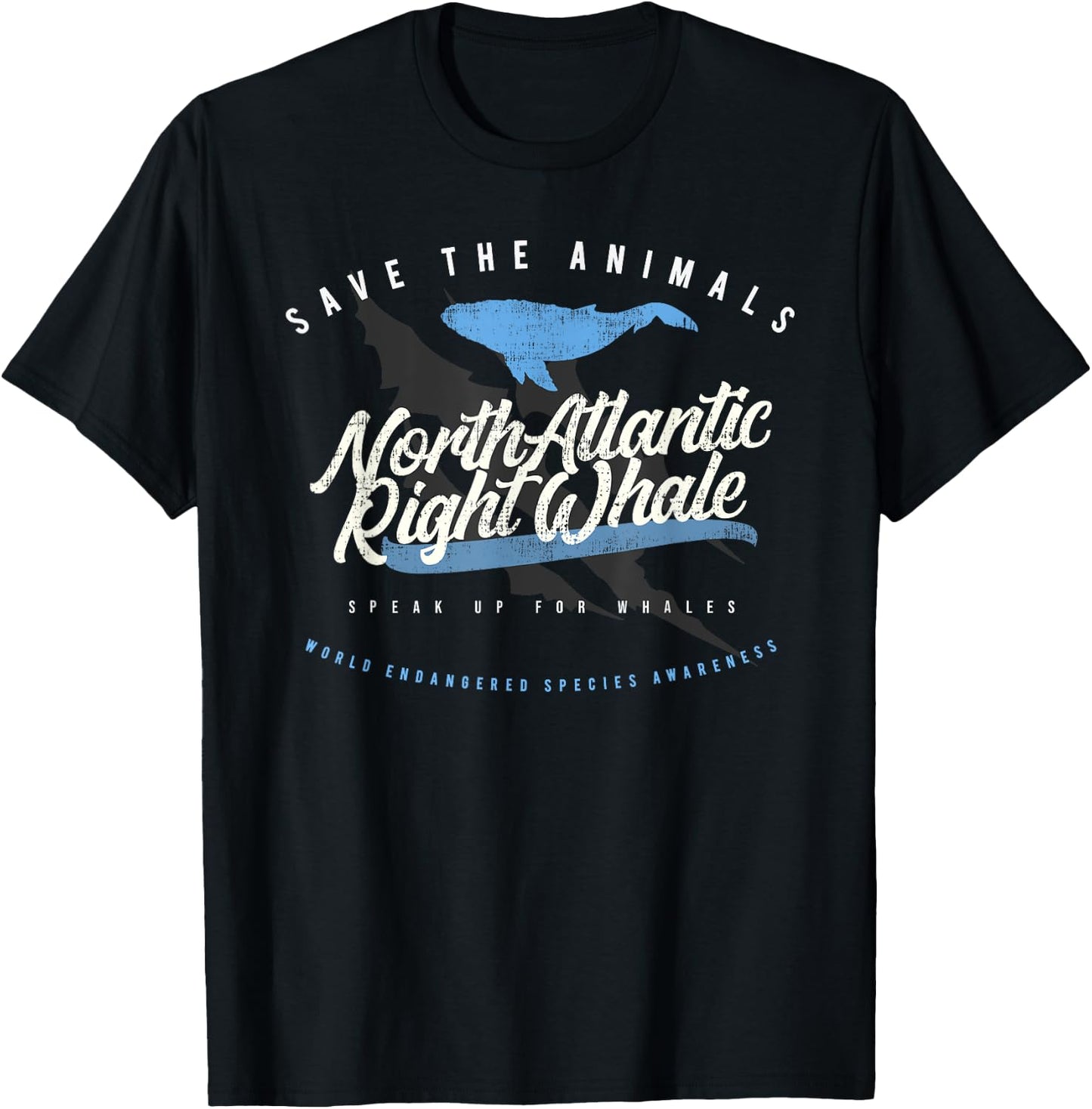 North Atlantic Right Whale - Endangered Animals T-Shirt - T-Shirt | Black