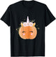 Unicorn Pumpkin Costume Halloween Gift Girls Kid Women Men T-Shirt - T-Shirt | Black