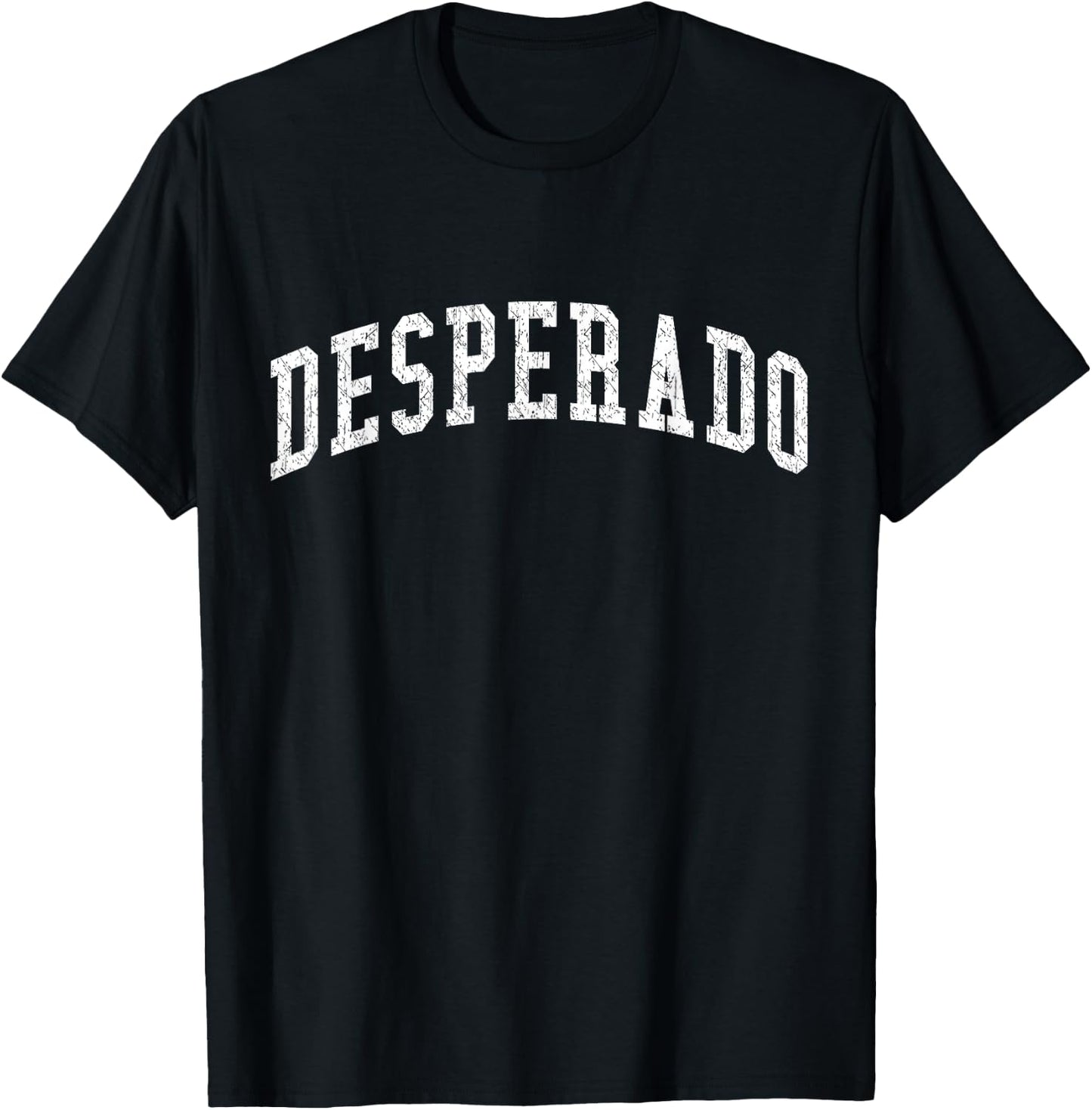 Desperado Arched Vintage Distressed Effect T Shirt T-Shirt - T-Shirt | Black