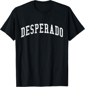 Desperado Arched Vintage Distressed Effect T Shirt T-Shirt - T-Shirt | Black