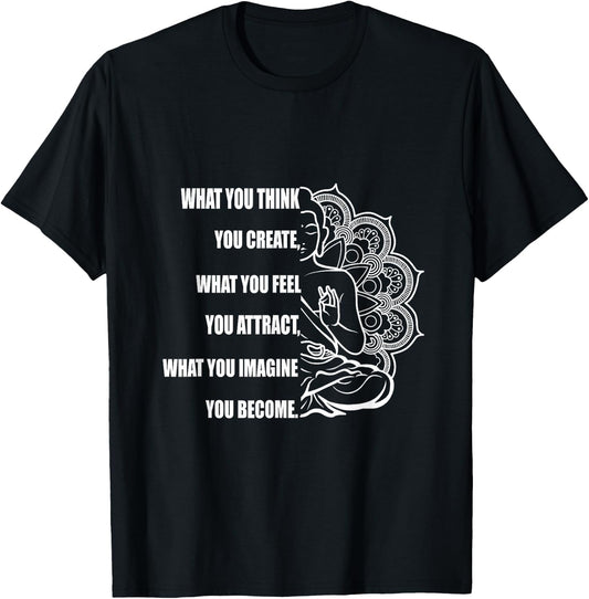 Buddha Meditation Shirt Law of Attraction T-Shirt - T-Shirt | Black