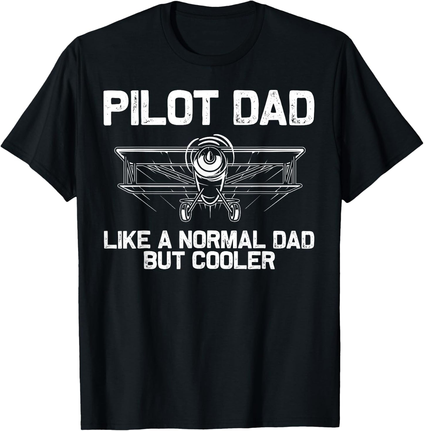 Funny Pilot Dad Art Father Aviation Airplane Pilot T-Shirt - T-Shirt | Black