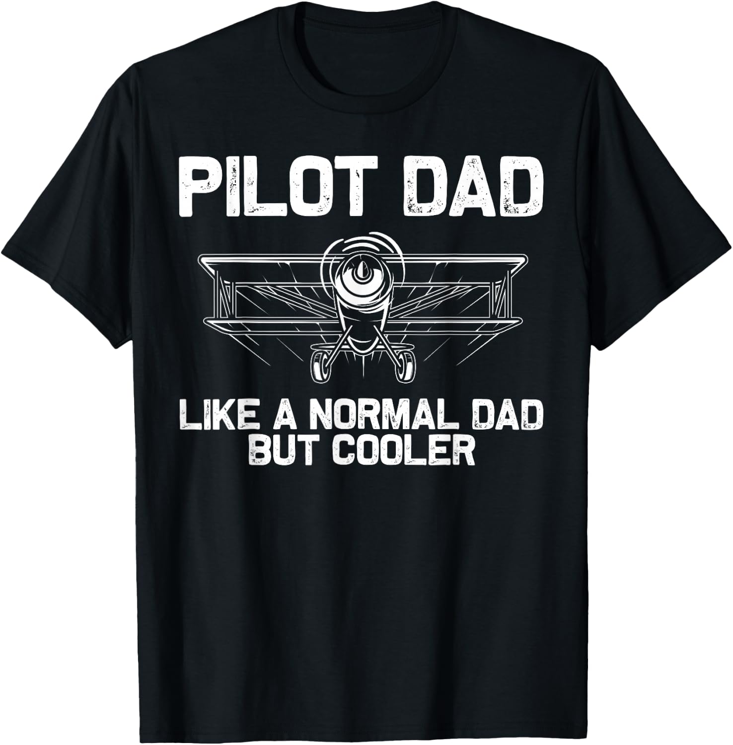 Funny Pilot Dad Art Father Aviation Airplane Pilot T-Shirt - T-Shirt | Black