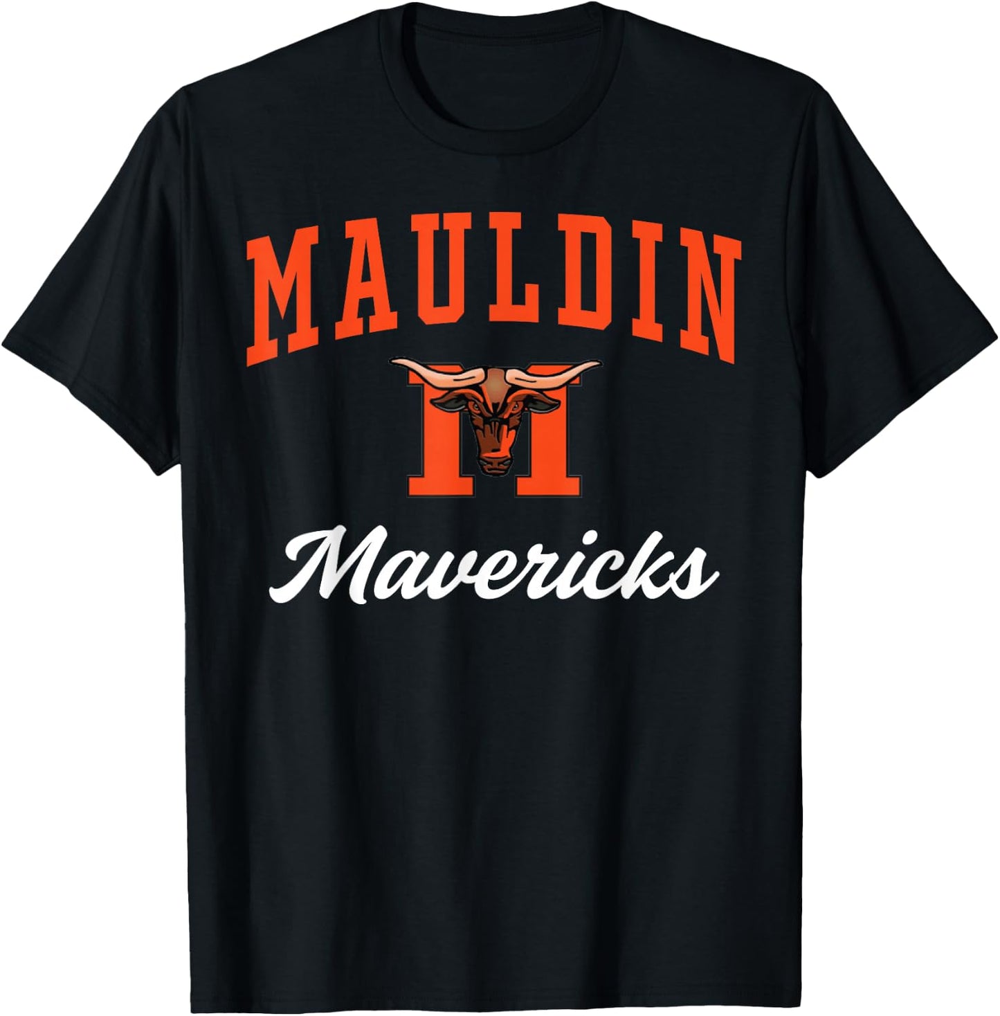 Mauldin High School Mavericks C3 T-Shirt - T-Shirt | Black