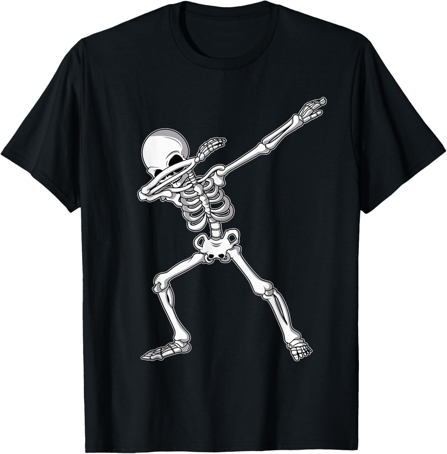 Dabbing Skeleton Shirt Kids Adult Dab Boys Funny Halloween T-Shirt - T-Shirt | Black