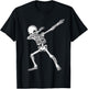 Dabbing Skeleton Shirt Kids Adult Dab Boys Funny Halloween T-Shirt - T-Shirt | Black