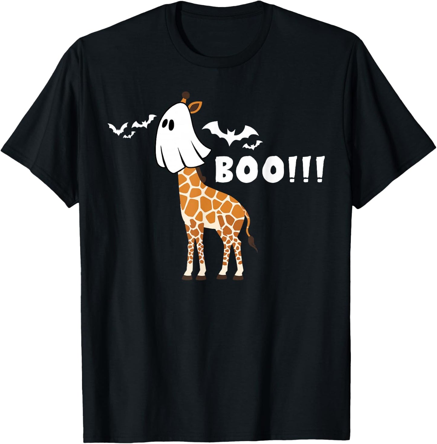 Giraffe Boo Halloween Fun Costume Party T-Shirt - T-Shirt | Black
