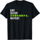 Eat, Sleep, Study Japanese, Repeat T-Shirt - T-Shirt | Black