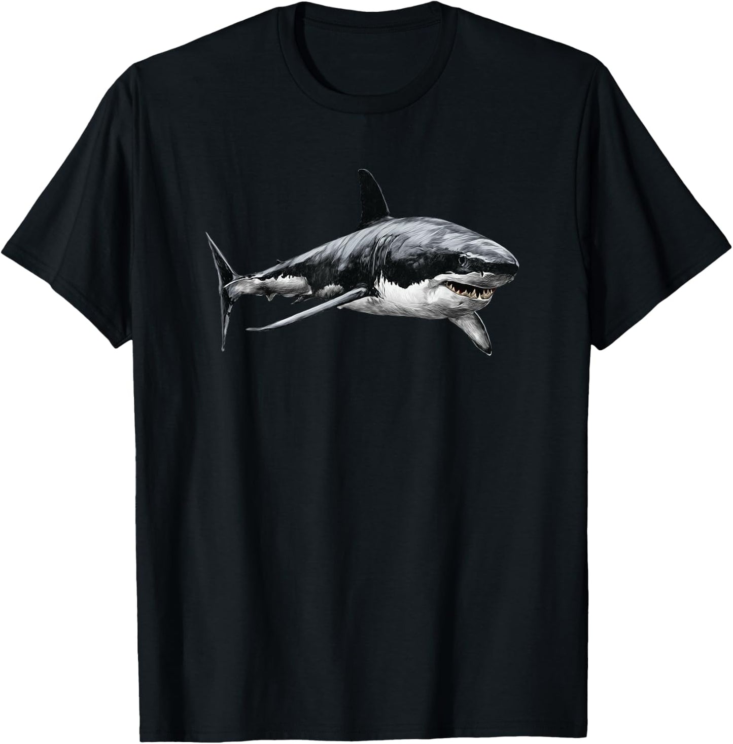 Great white sharp T-Shirt - T-Shirt | Black