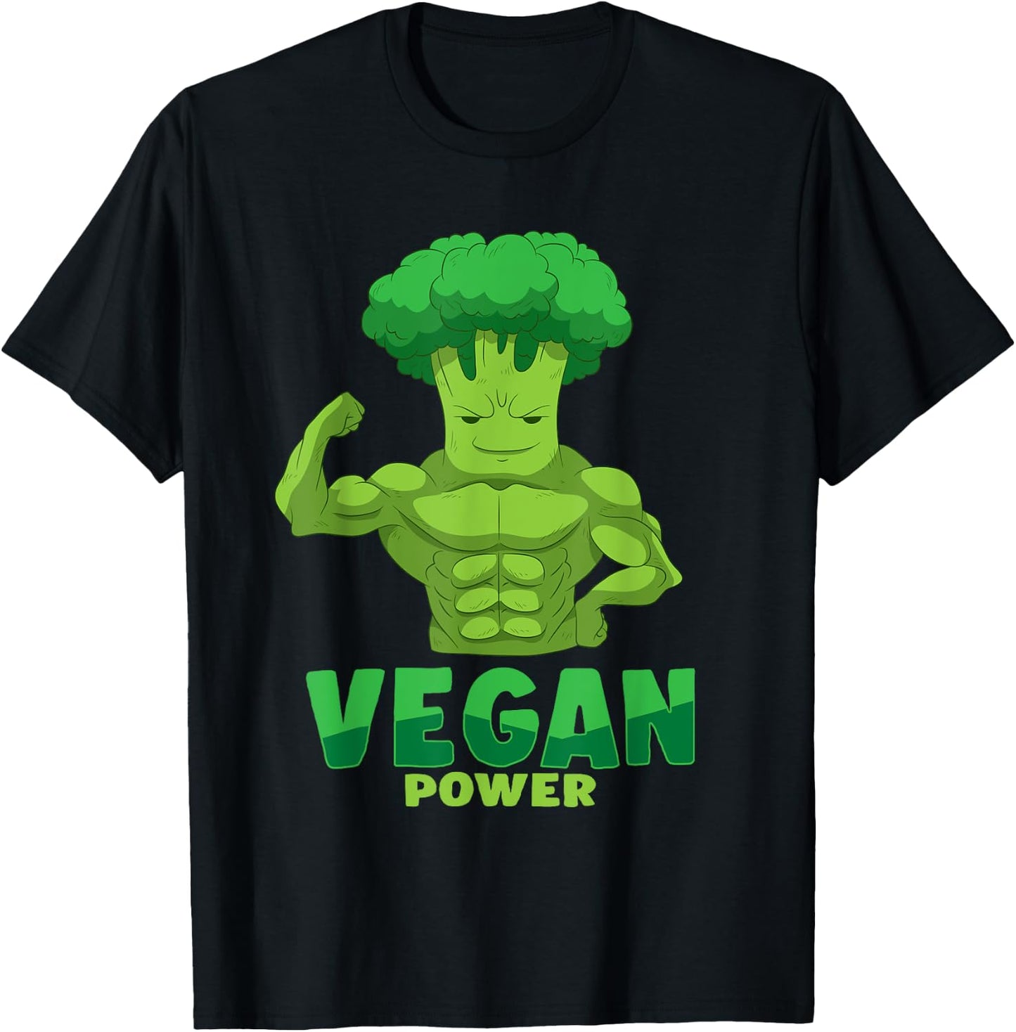 Vegan T shirt - Vegan Plant Power Lifter T-Shirt - T-Shirt | Black