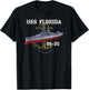 USS Florida BB-30 Battleship American WW1 Warship Veterans T-Shirt - T-Shirt | Black