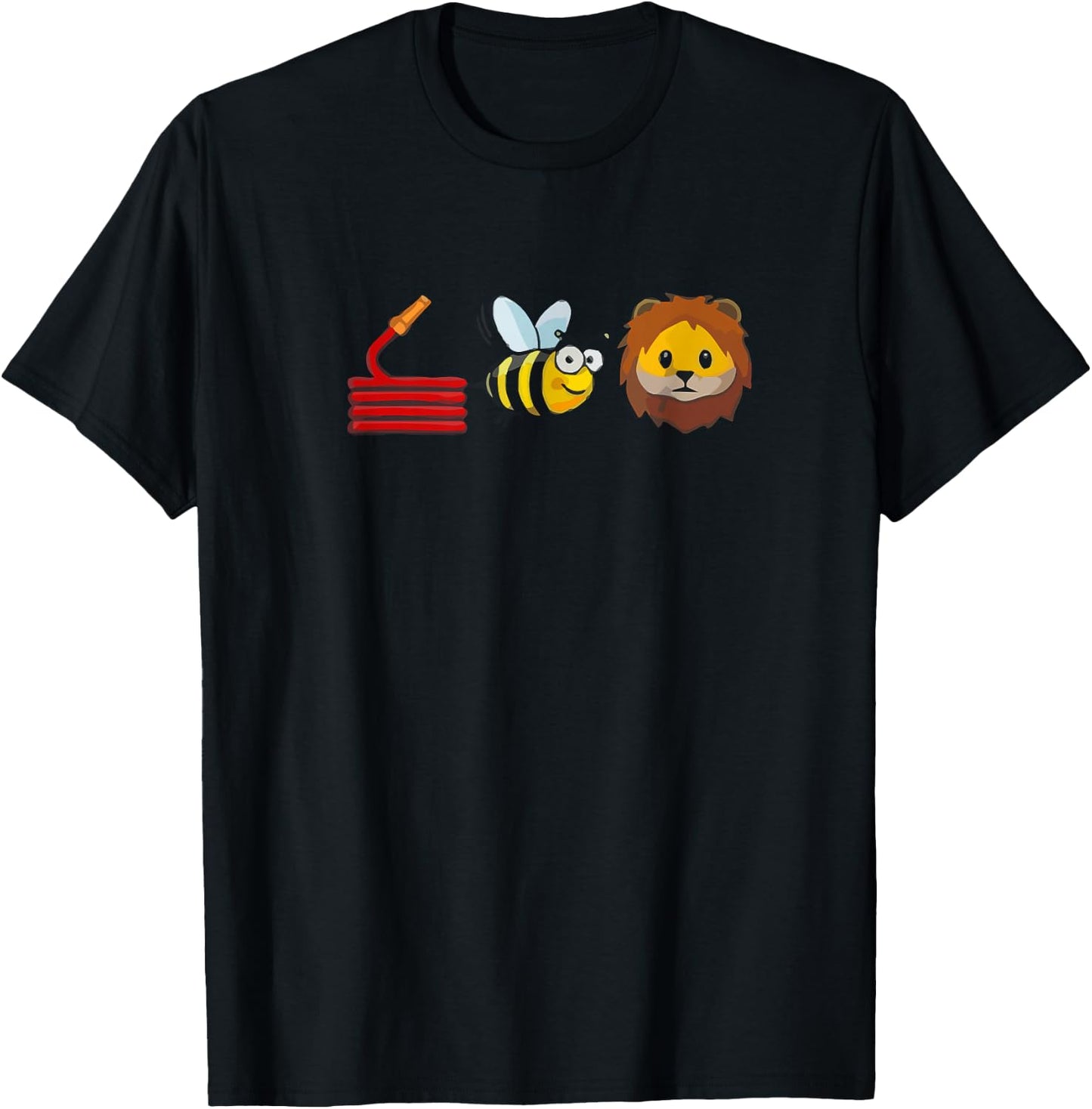 Hose Bee Lion I am a FireFighter T-Shirt - T-Shirt | Black