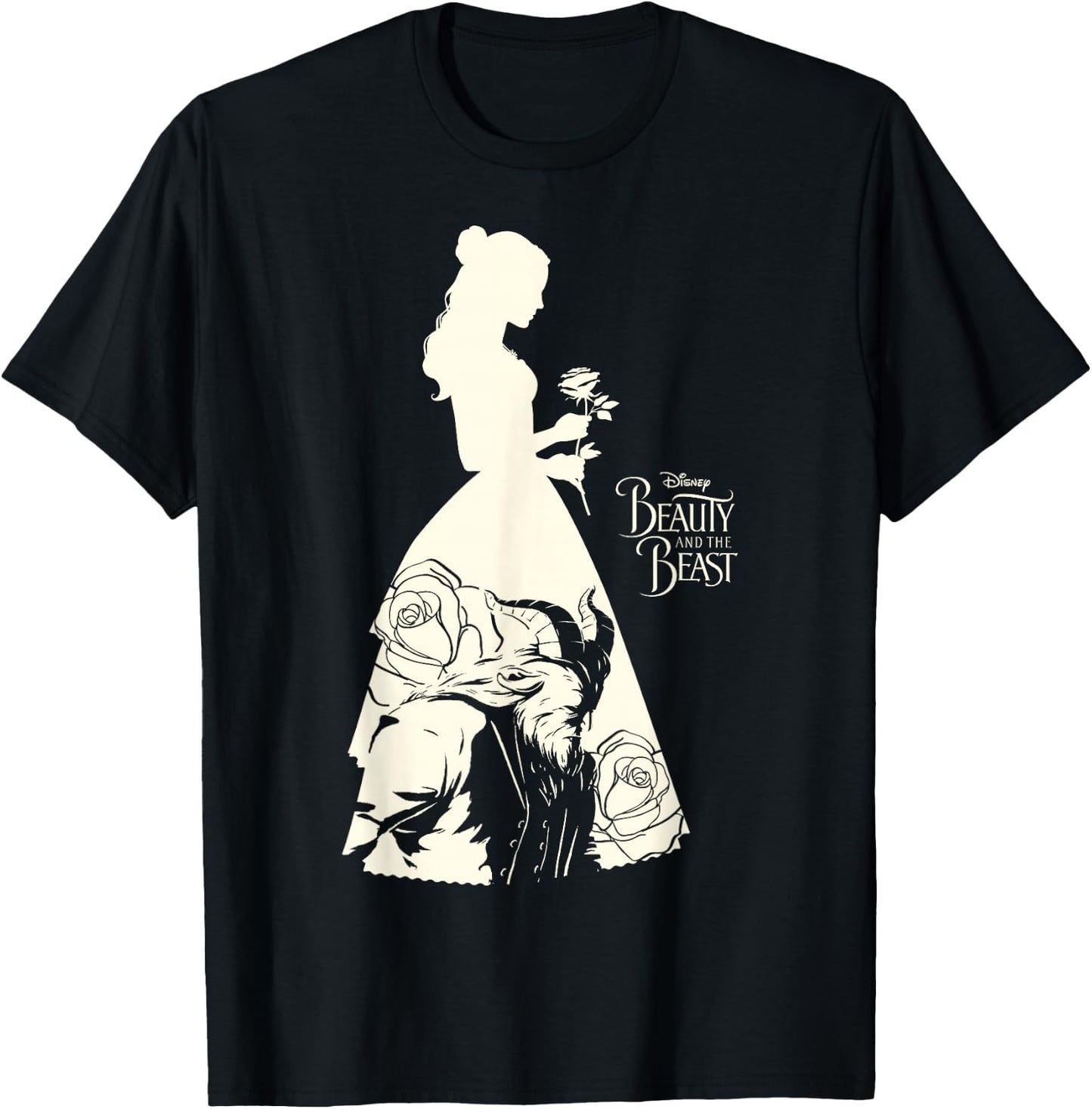 Disney Beauty & The Beast Belle Silhouette Graphic T-Shirt - T-Shirt | Black