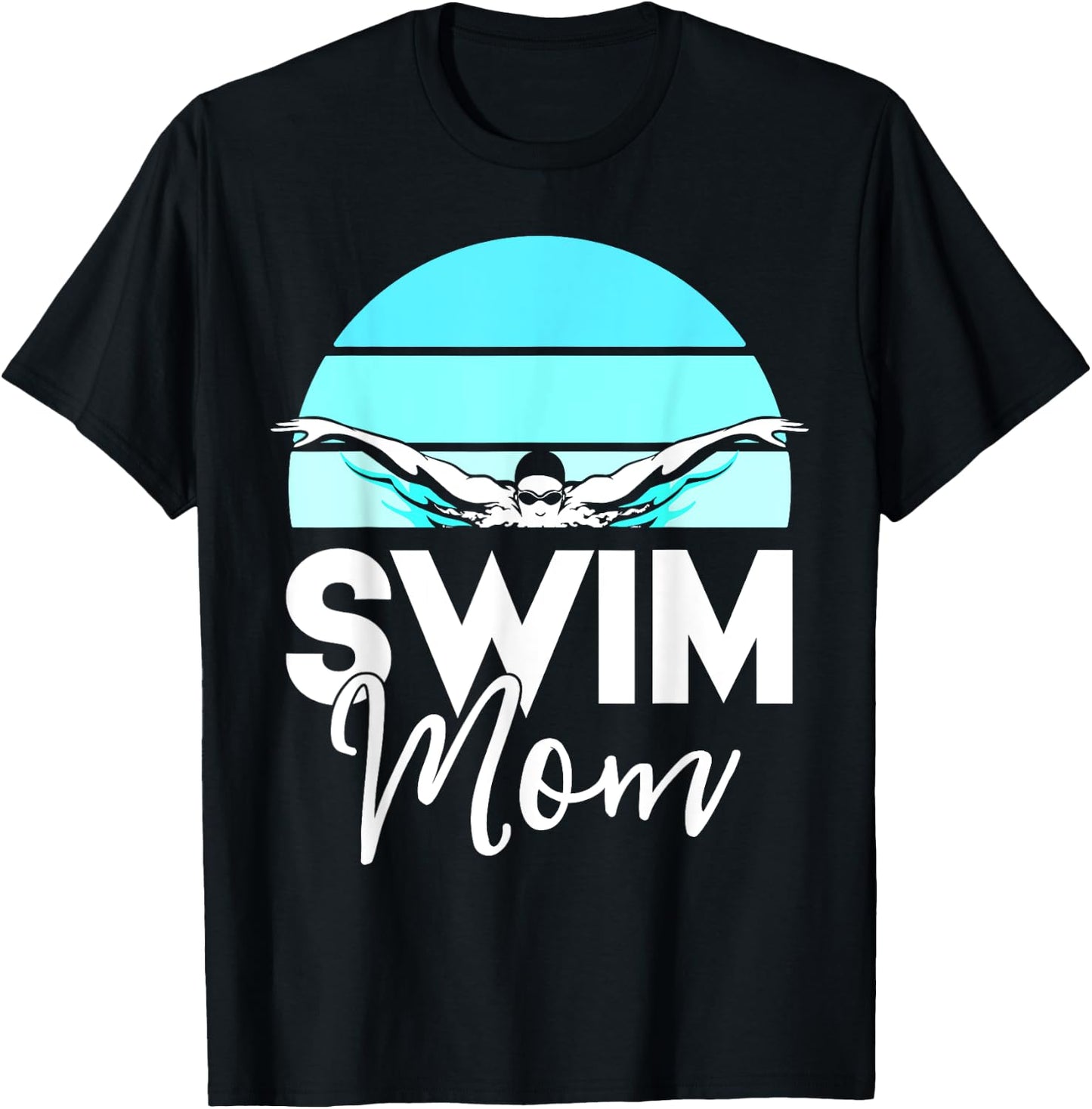 Swim Team Shirt Mom Mother School Swimming Meet Swimmer T-Shirt - T-Shirt | Black