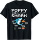 Poppy Shark Shirt Fathers Day Gift For Poppy T-Shirt - T-Shirt | Black