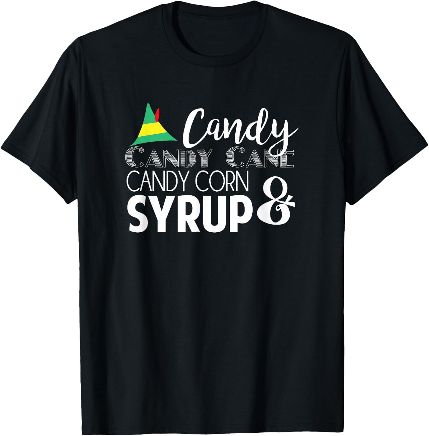 Elf -- 4 main food groups T-Shirt - T-Shirt | Black