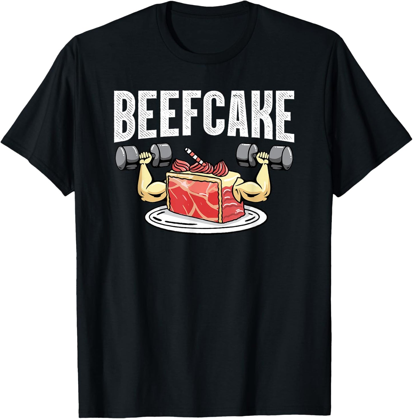 Funny Beefcake Gym Workout Apparel T-Shirt - T-Shirt | Black