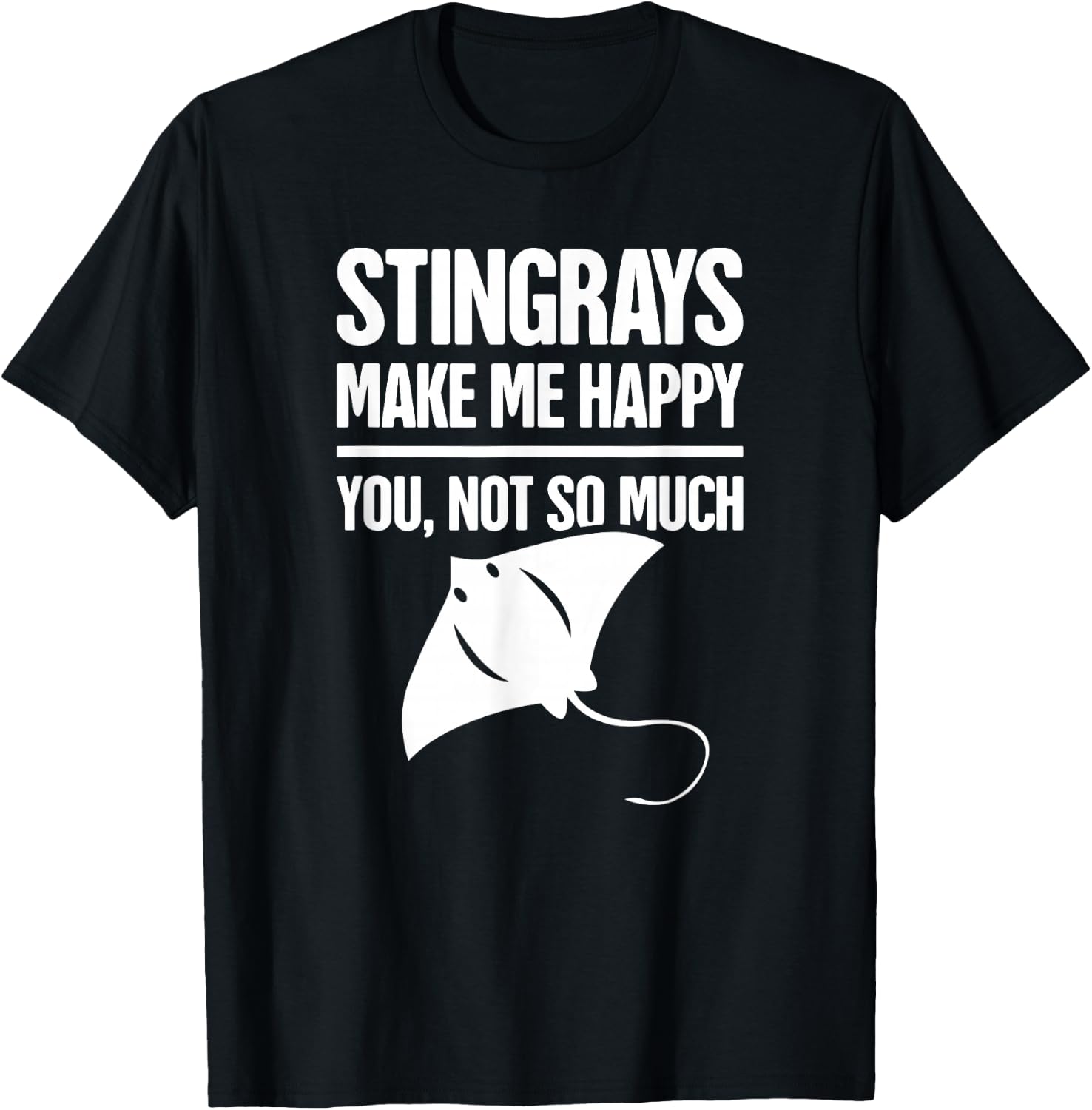 Funny Sting Ray, Ocean Creature, & Skate / Stingray T-Shirt - T-Shirt | Black
