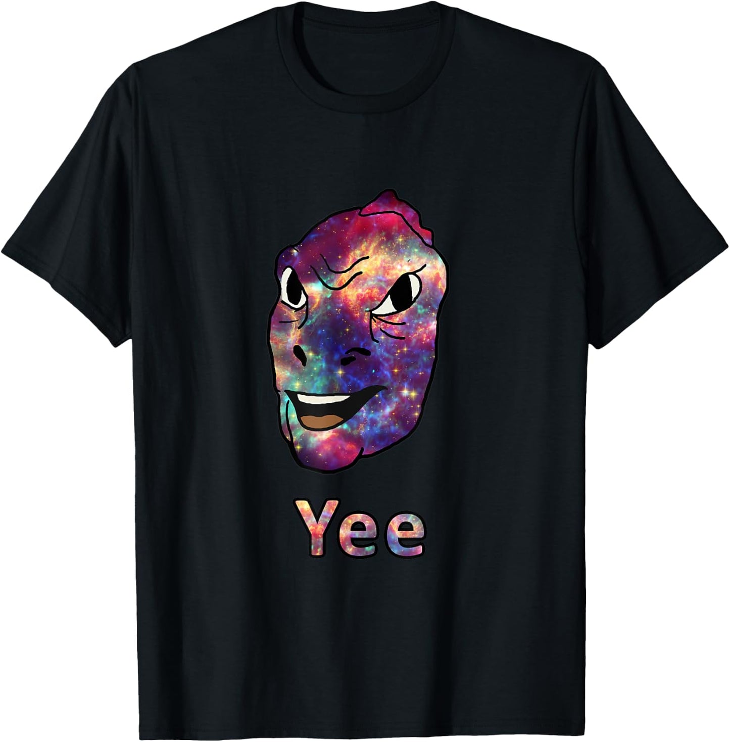 Space GalaxYee | Galaxy Meme Nebula Yee T-Shirt - T-Shirt | Black
