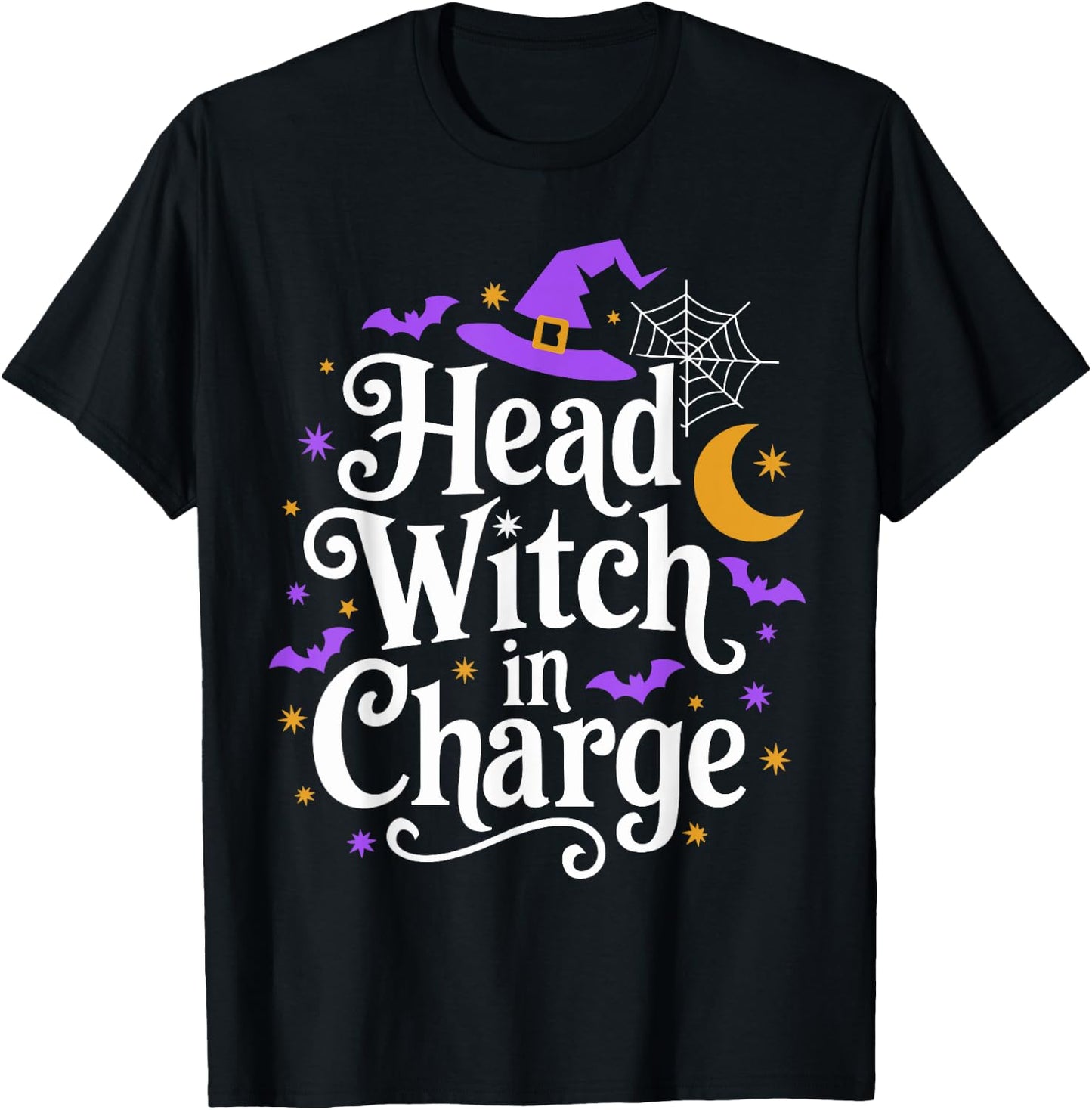Head Witch In Charge Funny Halloween Costume for Witches T-Shirt - T-Shirt | Black