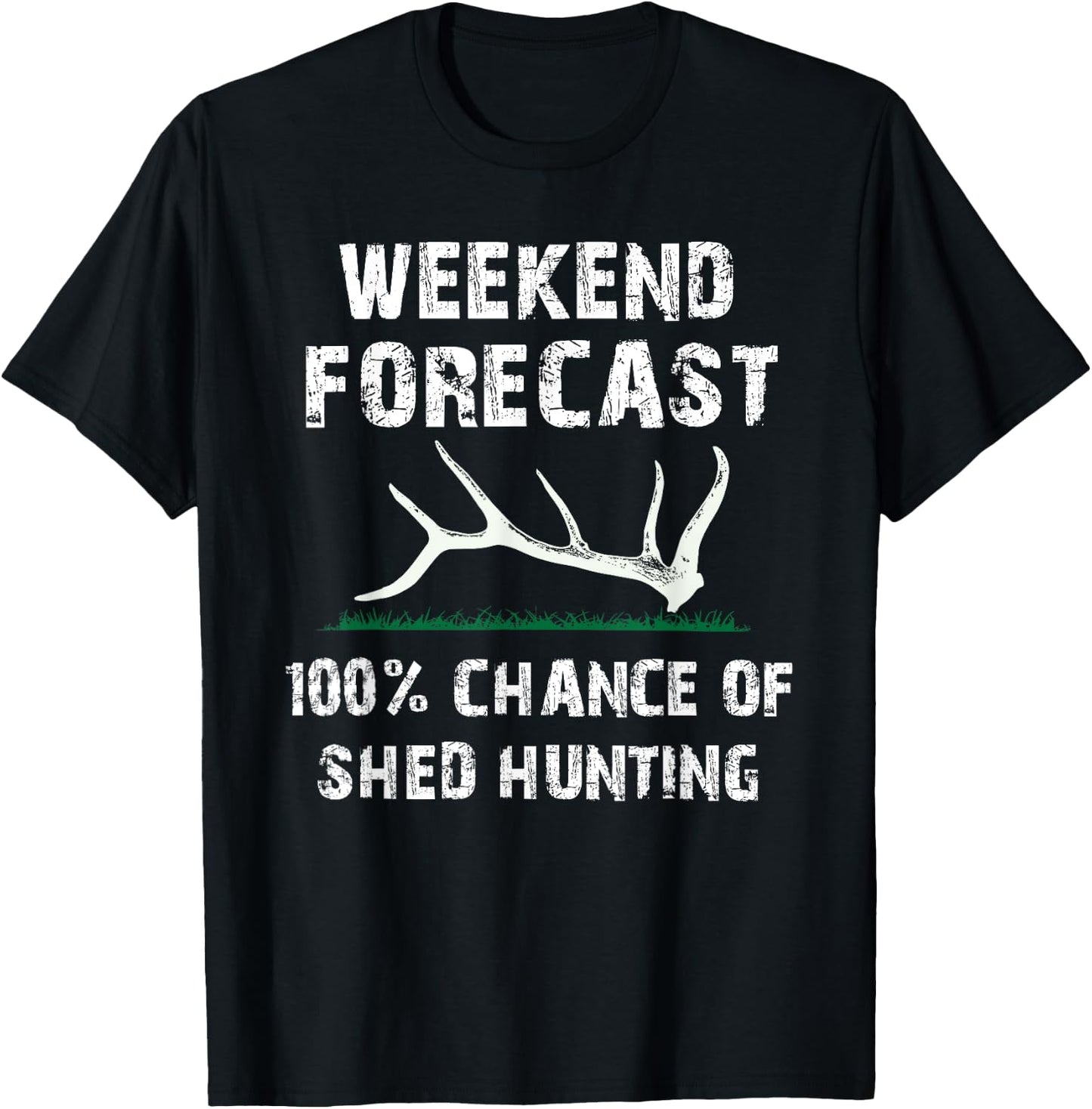 Elk & Deer Shed antler hunting, shed hunters T-Shirt - T-Shirt | Black