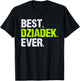 Best Dziadek Ever Cool Funny Grandpa T-Shirt - T-Shirt | Black
