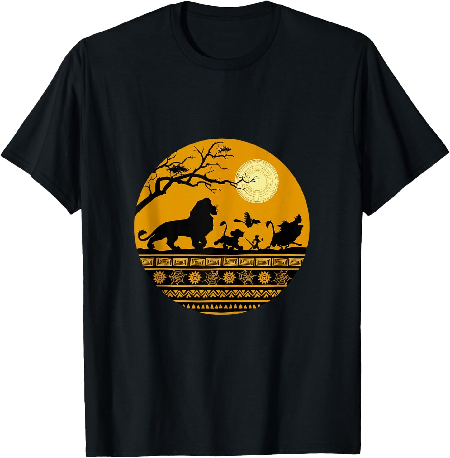 Disney The Lion King Halloween Circle T-Shirt - T-Shirt | Black