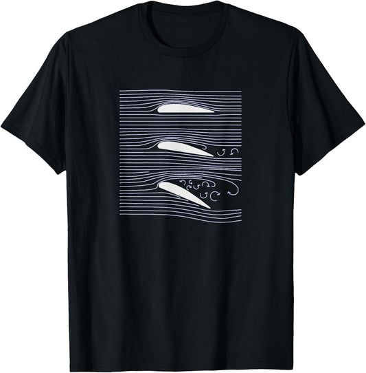 Aerospace Airfoil Stall Diagram T-Shirt - T-Shirt | Black