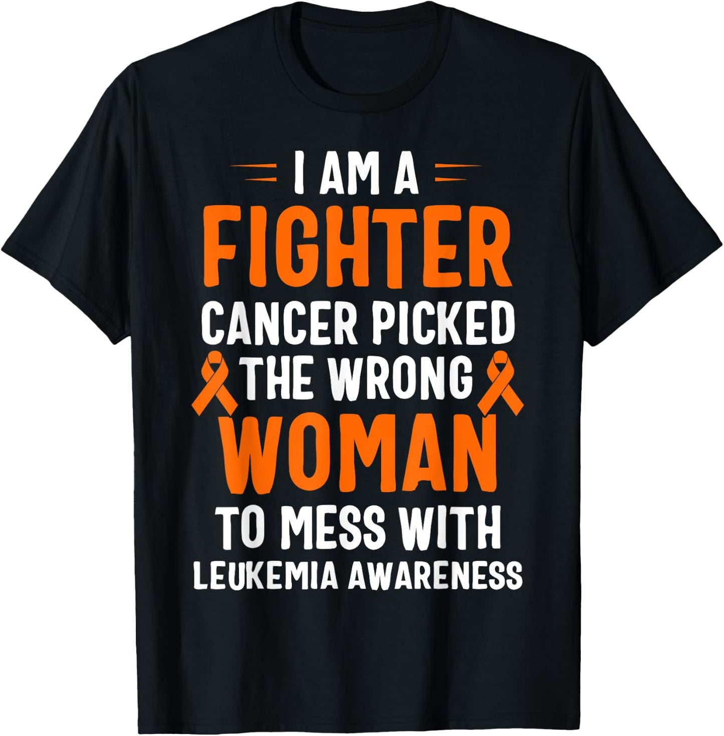 I Am A Fighter Leukemia Awareness T-Shirt - T-Shirt | Black