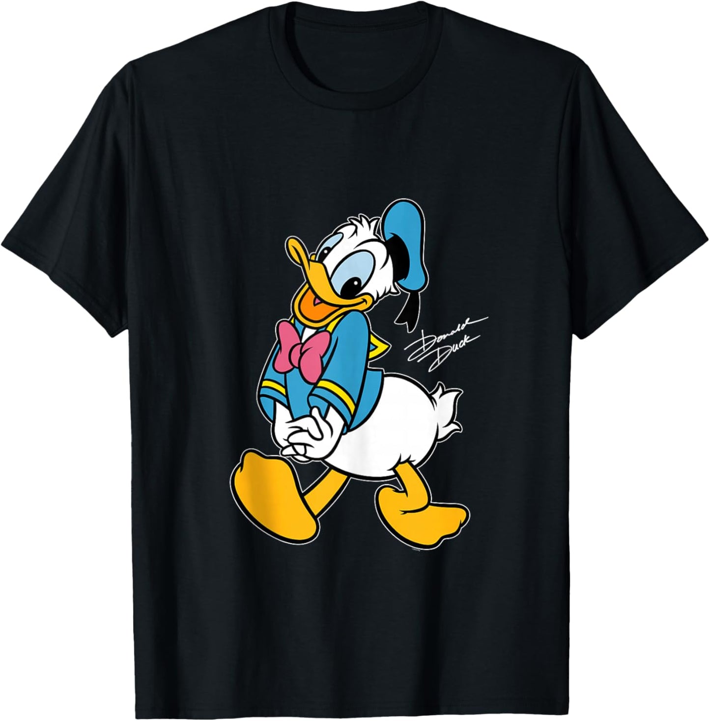 Disney Donald Duck Retro Character Silly Pose Trip Matching T-Shirt - T-Shirt | Black