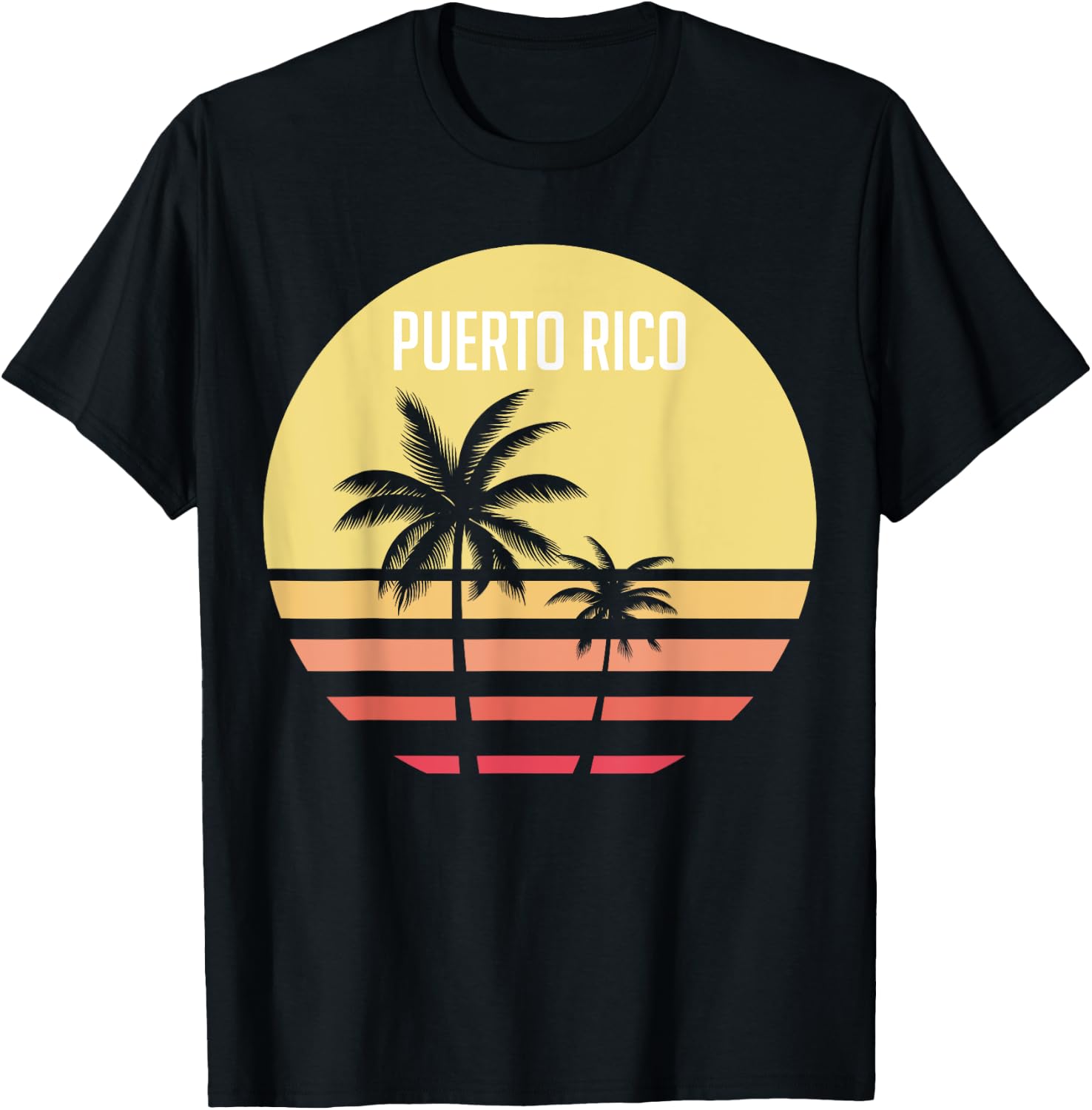 70's 80's Puerto Rico Vintage Shirt | North America Fan Gift T-Shirt - T-Shirt | Black