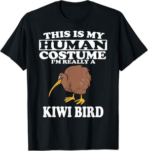 This Is my Human Costume I'm Really A Kiwi Bird T-Shirt - T-Shirt | Black