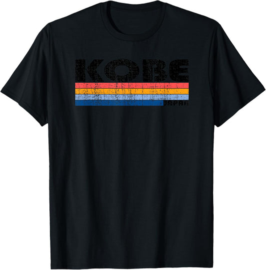 Vintage 70s 80s Style Kobe, Japan T-Shirt - T-Shirt | Black