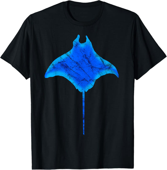 Stingray Manta Ray Shark Fishing Ocean Sea Creatures T-Shirt - T-Shirt | Black
