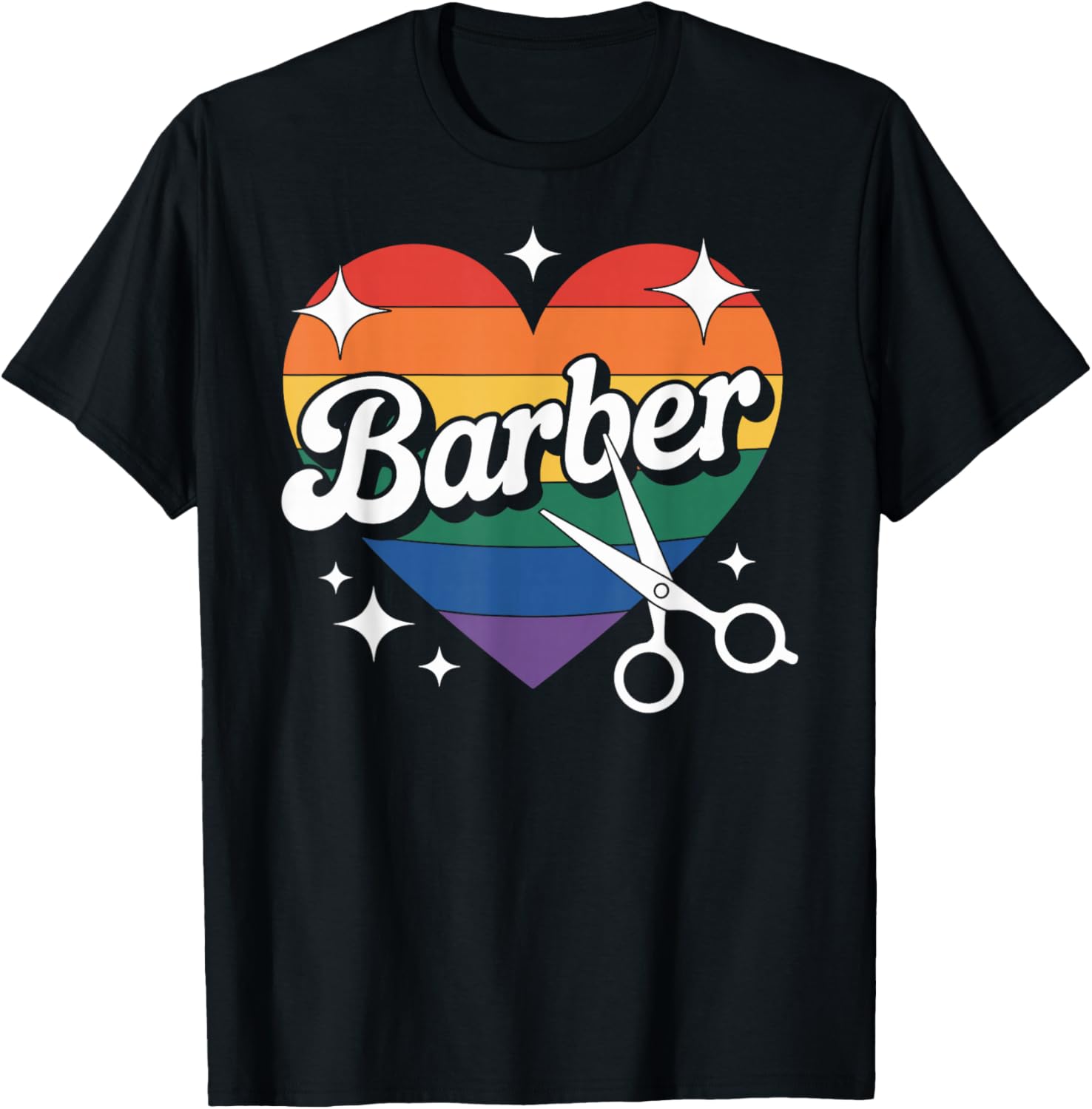 Barber Heart T-Shirt - T-Shirt | Black