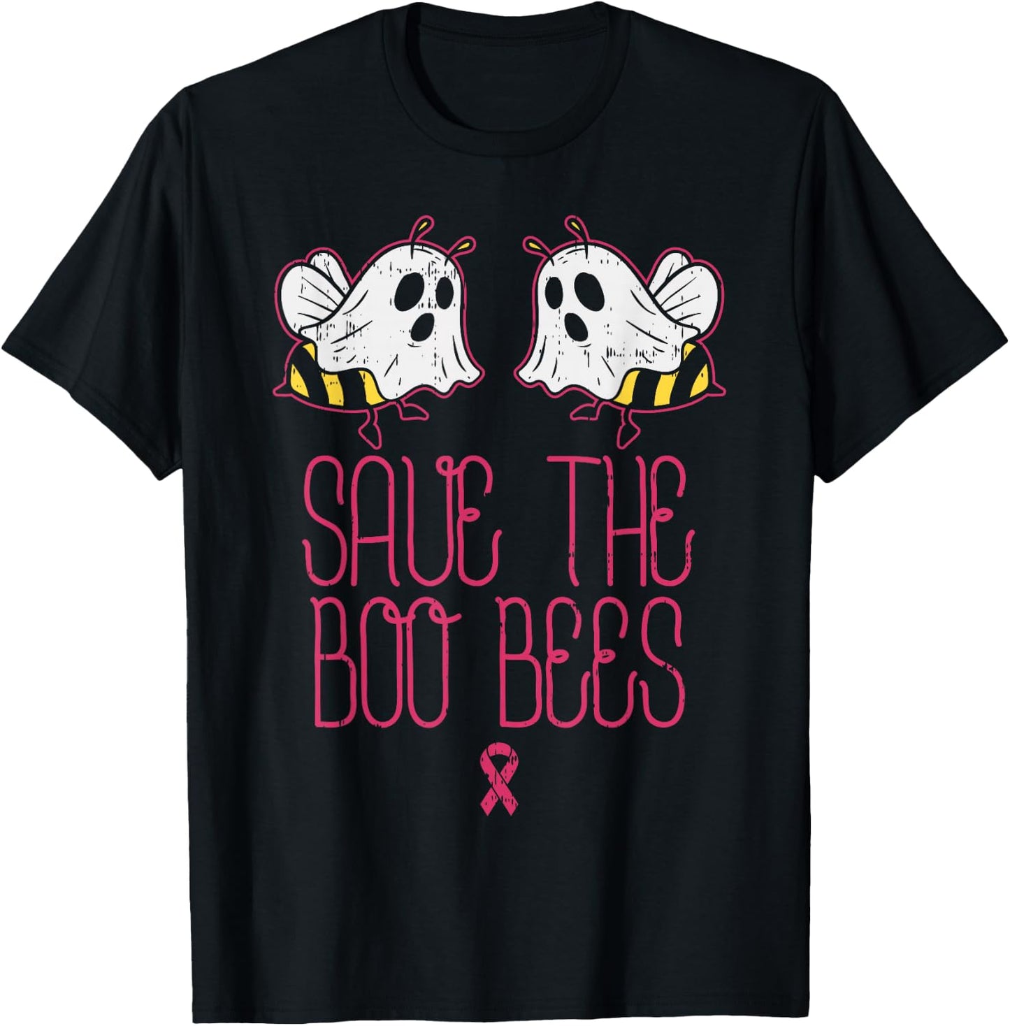 Save The Boobees Boo Bees Breast Cancer Halloween Women T-Shirt - T-Shirt | Black