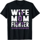 Wife Mom Fighter Ulcerative Colitis Awareness T-Shirt - T-Shirt | Black