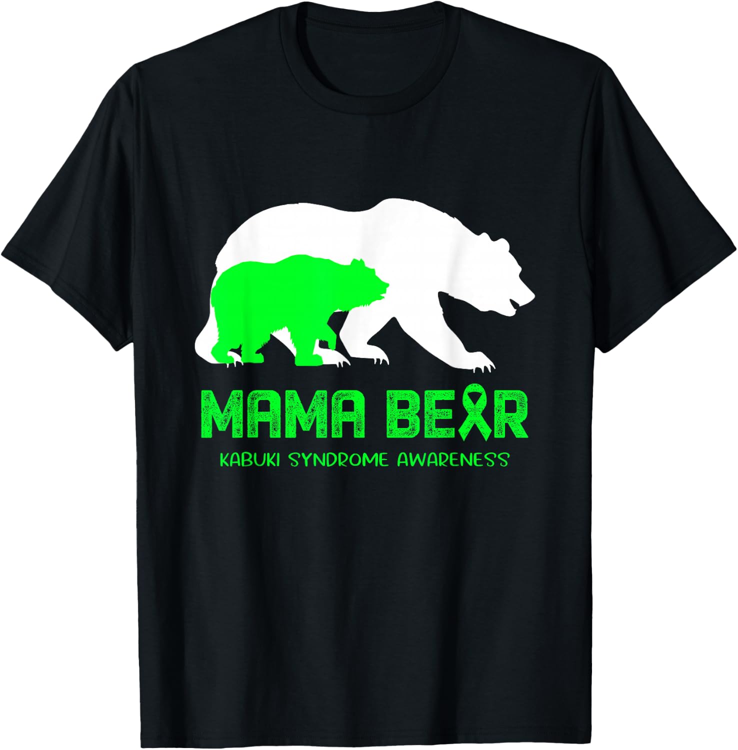 Mama Bear Kabuki Syndrome Awareness Shirt Men T-Shirt - T-Shirt | Black