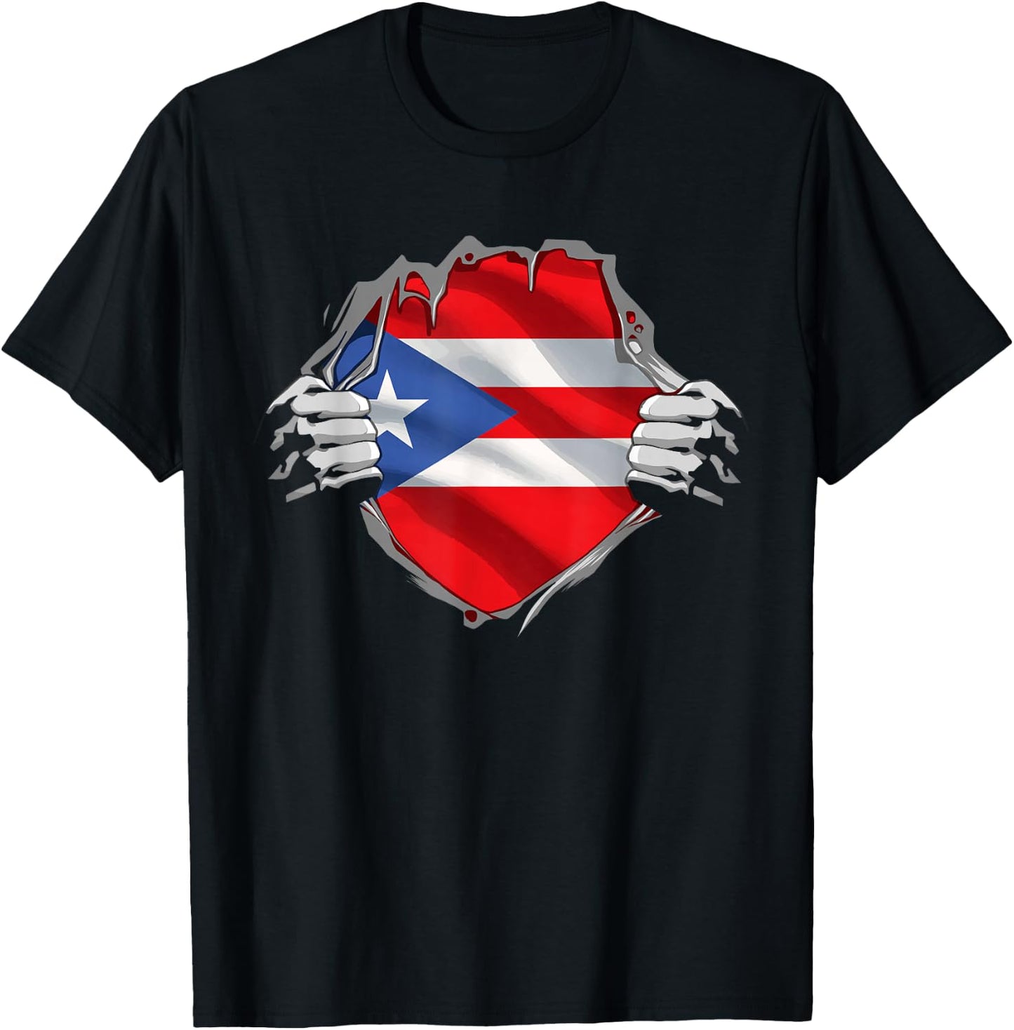 Puerto Rico Shirt Puerto Rican Flag Roots Heritage Boricua T-Shirt - T-Shirt | Black