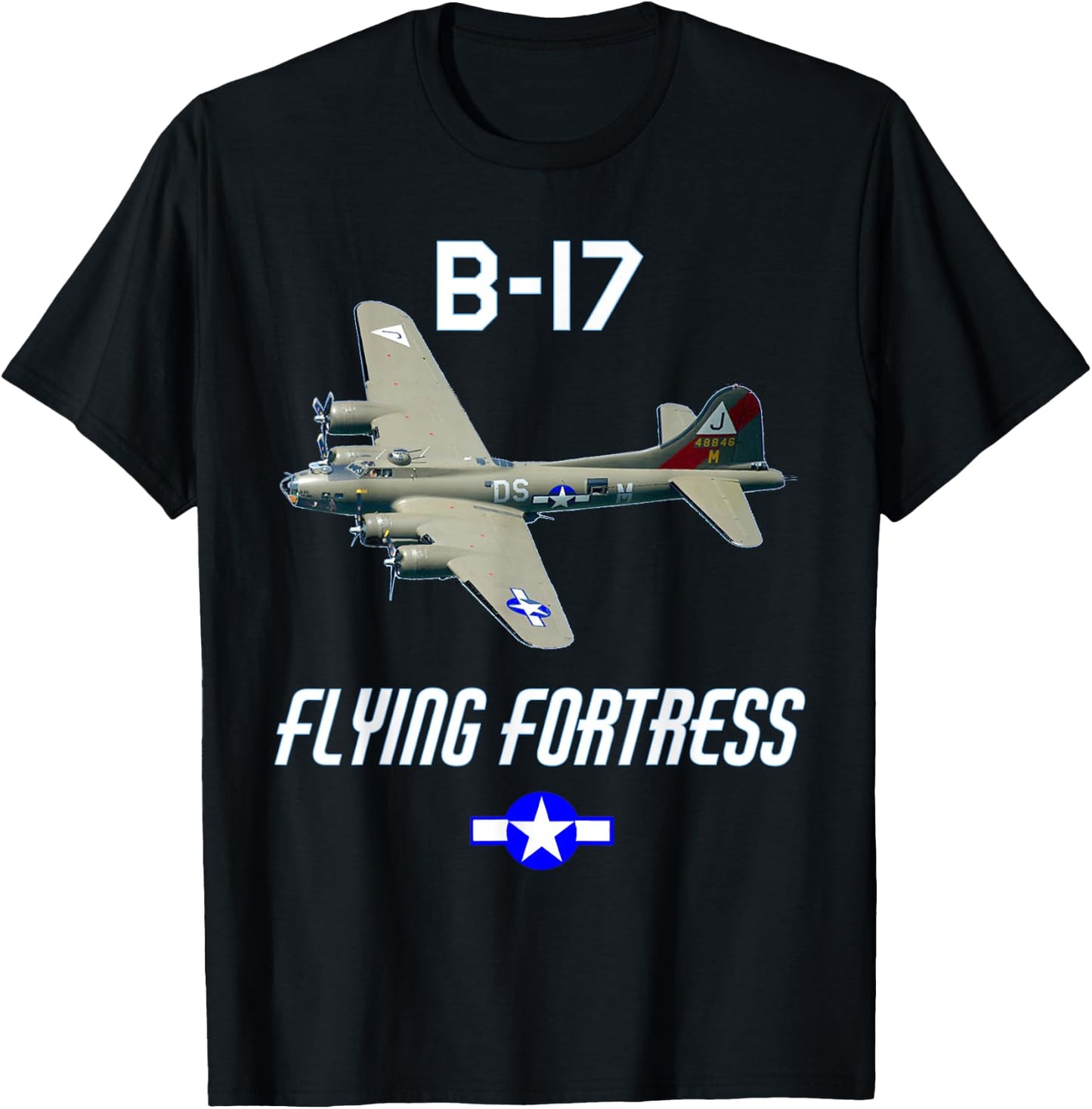 B-17 Flying Fortress World War 2 US Army Air Force T-Shirt - T-Shirt | Black