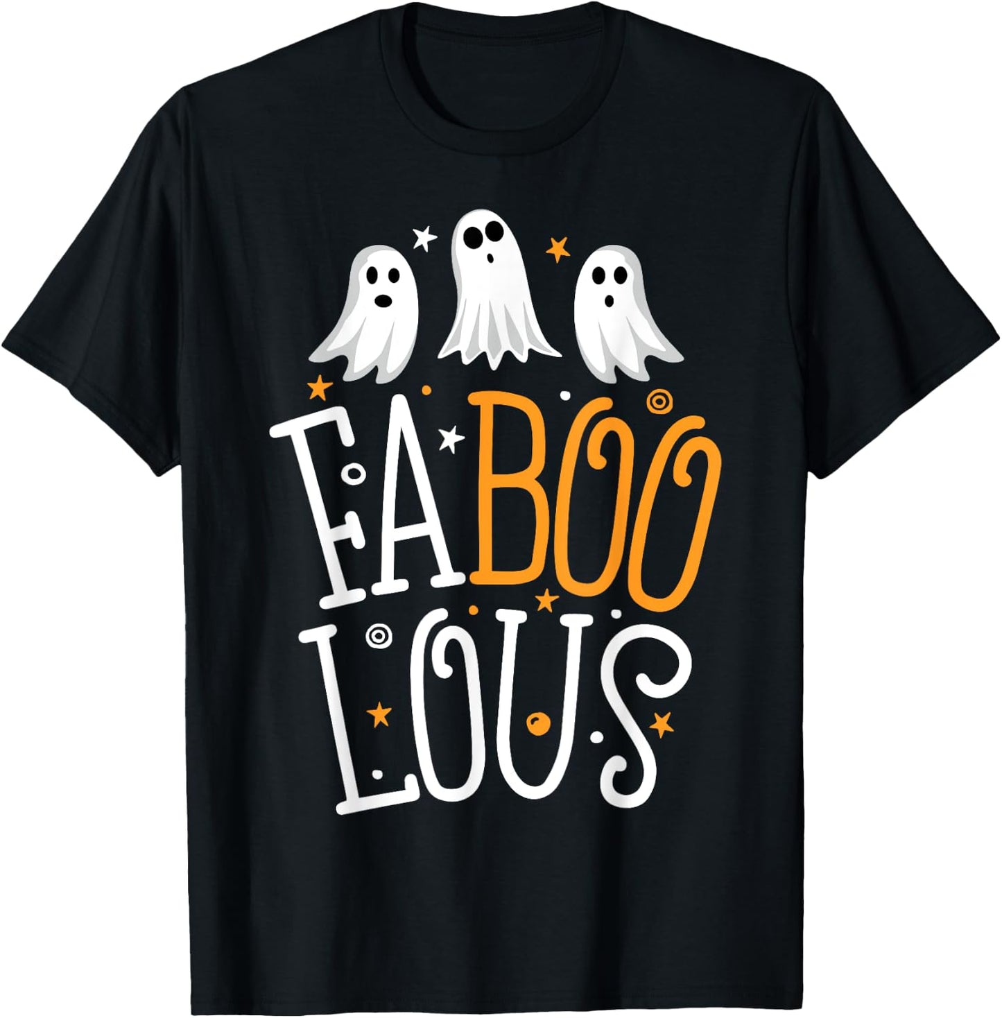 Faboolous Ghost Halloween Funny Men Women Boo Crew Pun T-Shirt - T-Shirt | Black
