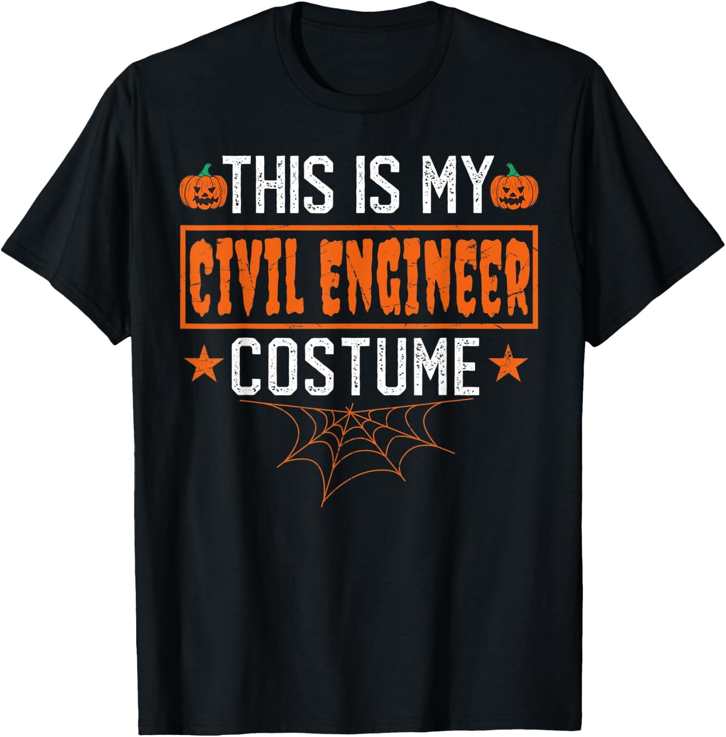 This Is My Civil Engineer Costume Style Funny Halloween T-Shirt - T-Shirt | Black