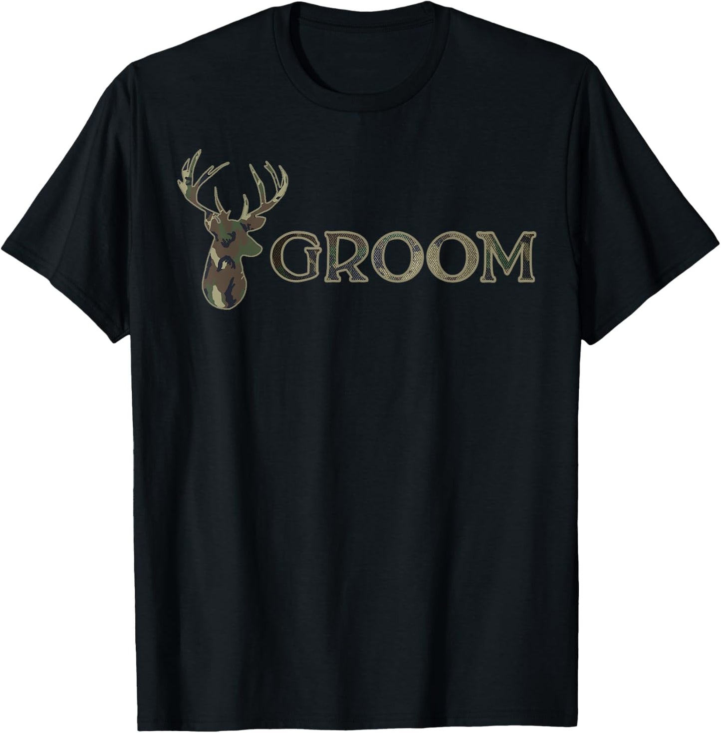 Wedding Bachelor Party Groom Camouflage T-Shirt - T-Shirt | Black