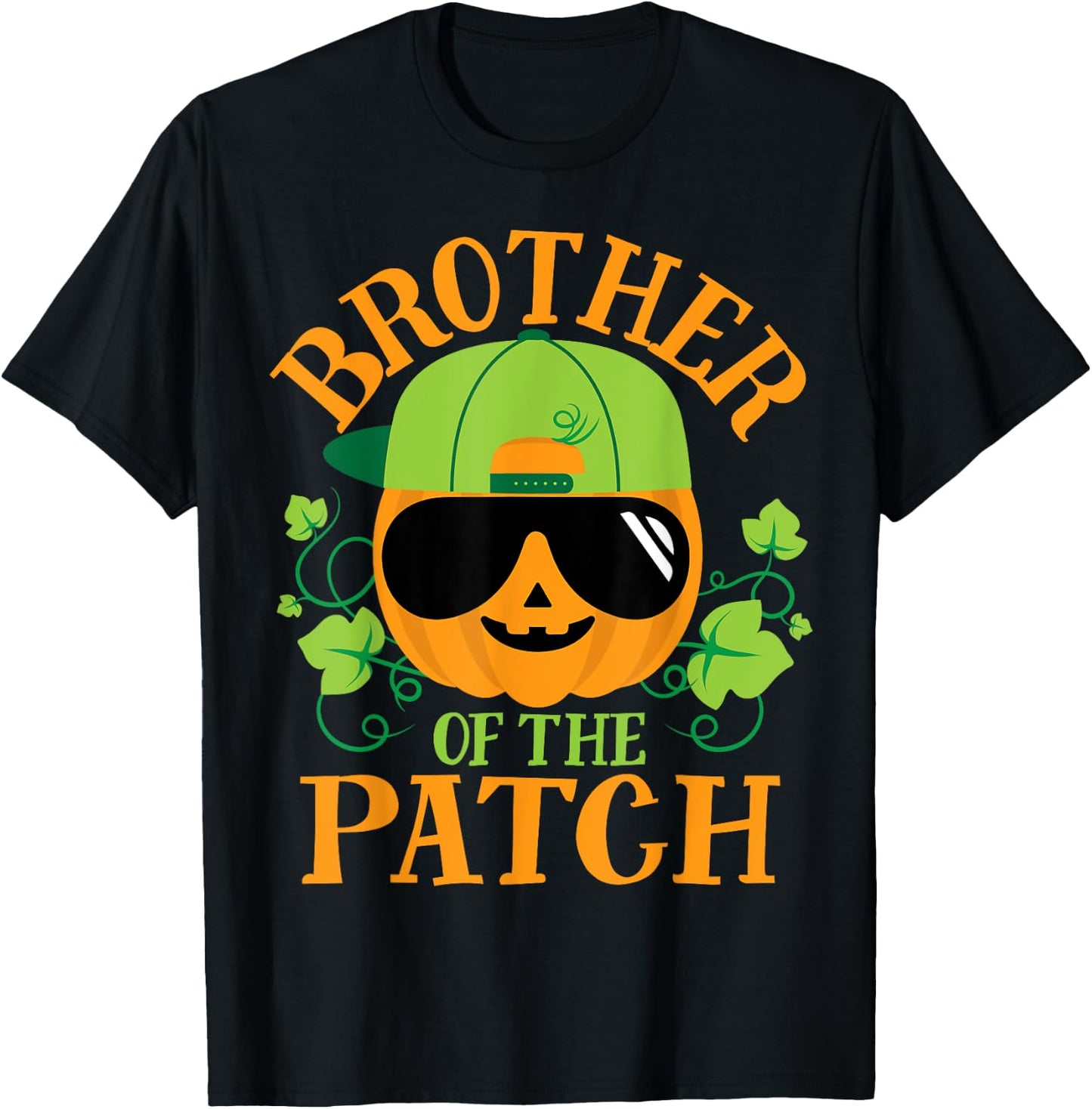 Brother Pumpkin of the Patch Matching Family Boys Halloween T-Shirt - T-Shirt | Black