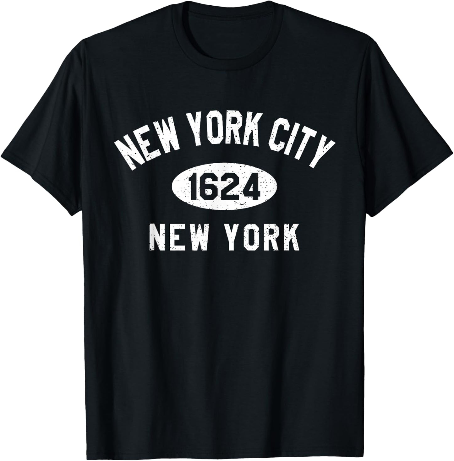 New York City NYC Founded 1624 Men Women Kids Souvenir Gifts T-Shirt - T-Shirt | Black