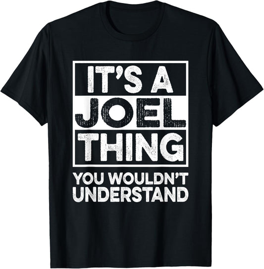 It's A Joel Thing You Wouldn't Understand Joel Christmas T-Shirt - T-Shirt | Black