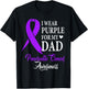 I Wear Purple for My Dad Pancreatic Cancer Awareness T-Shirt - T-Shirt | Black