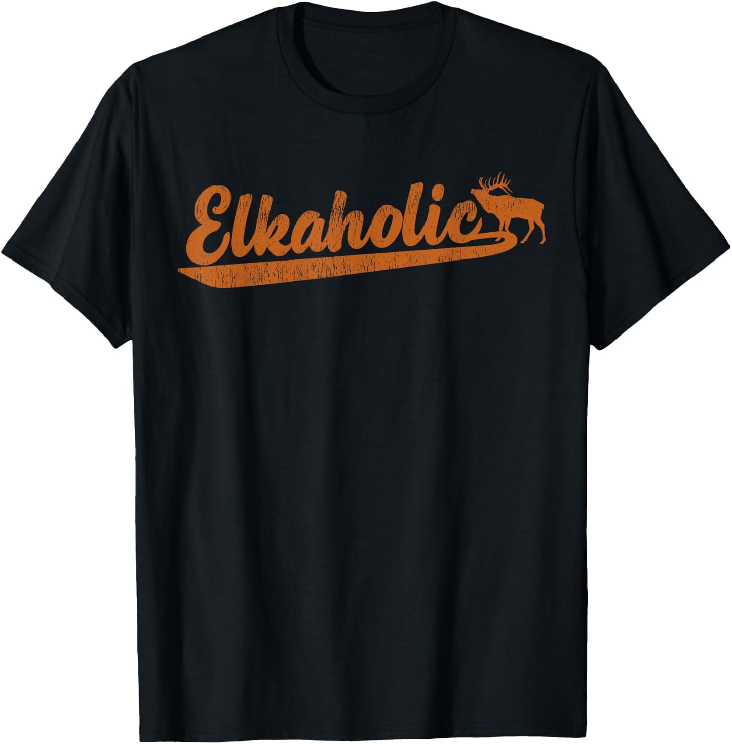 Elk Hunter Elkaholic Hunting Design T-Shirt - T-Shirt | Black
